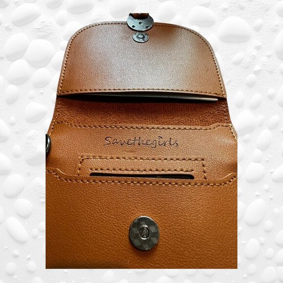 SAVE THE GIRLS RFID Crossbody Bag - Credit Card Touch Screen Phone Bag NWOT - Picture 5 of 6